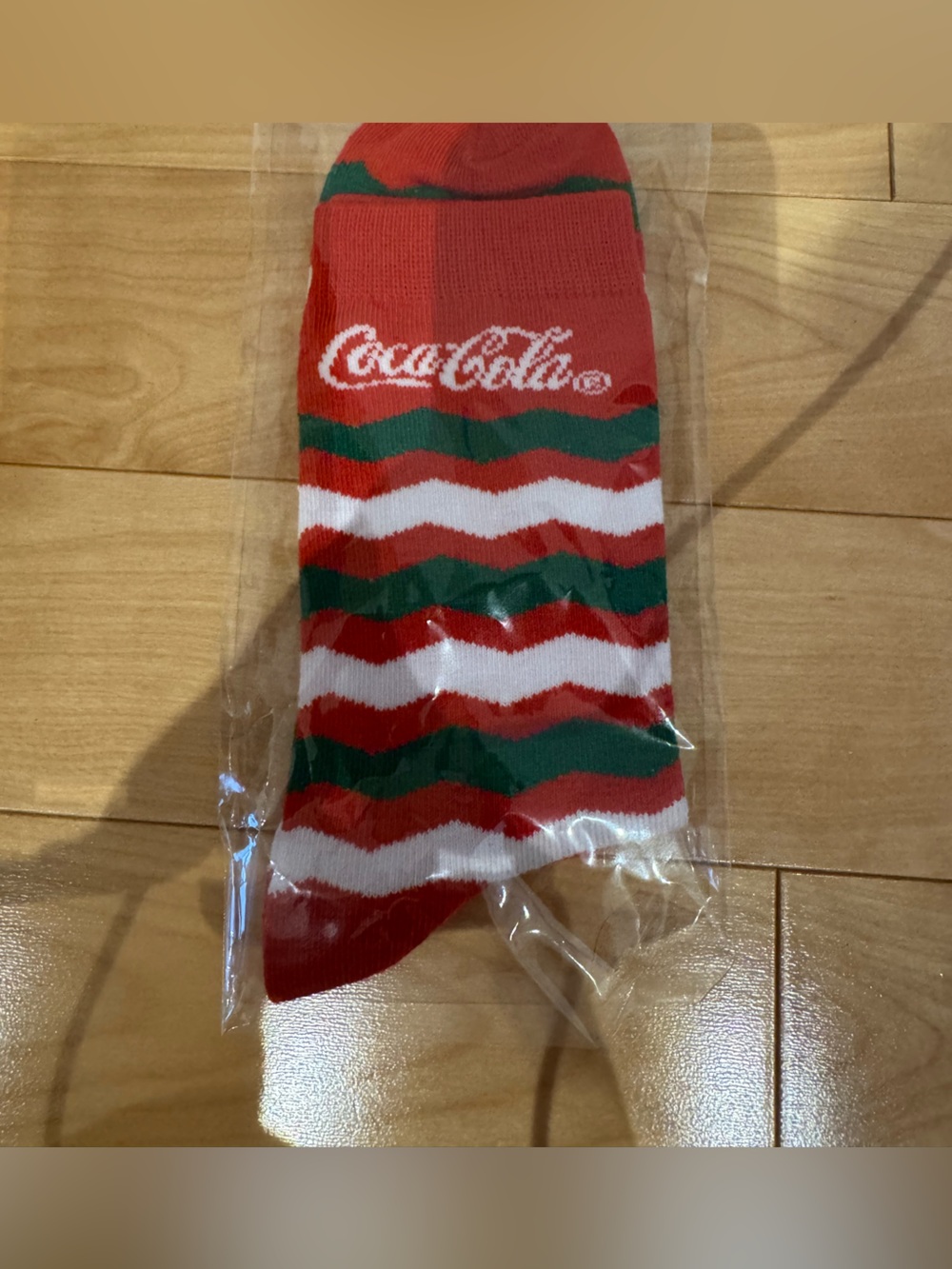 Coca Cola Red, Green & White Christmas socks